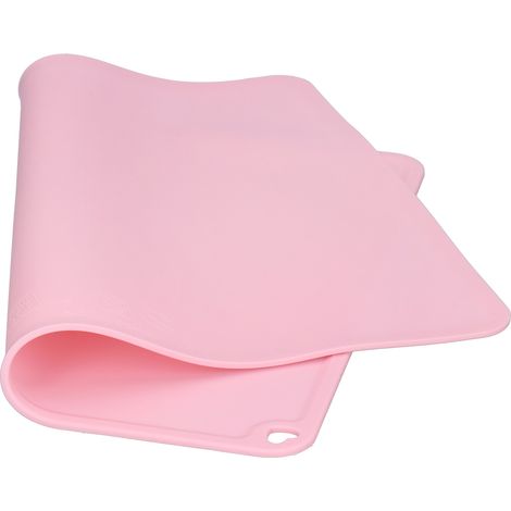 Silikon-Tischset, wasserdicht, rutschfest, wärmeisolierend, für Grundschüler, 41 x 31 x 1 cm (Dunkelrosa) (1/5)