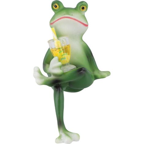 Grenouille suspendue en résine, décoration de jardin pour plantes pot, ornement amusant terrasse (1/5)