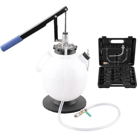 Pompe de remplissage d'huile 7,5 L avec 15 adaptateurs - Dispositif de remplissage d'huile pour pompe de remplissage d'huile de transmission pour changement d'huile de boîte de vitesses (1/5)