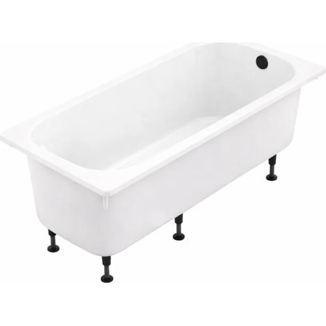 Baignoire droite 170 X 75 JACOB DELAFON Brive avec vidage noir mat