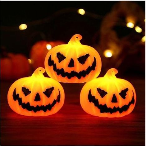 Lanterne Citrouille Portable, Lanterne Halloween Table, Halloween Lanterne Décoration, Lanterne Halloween LED Halloween Citrouille Lumineuse Lanternes de Bougie sans Flamme (1/5)