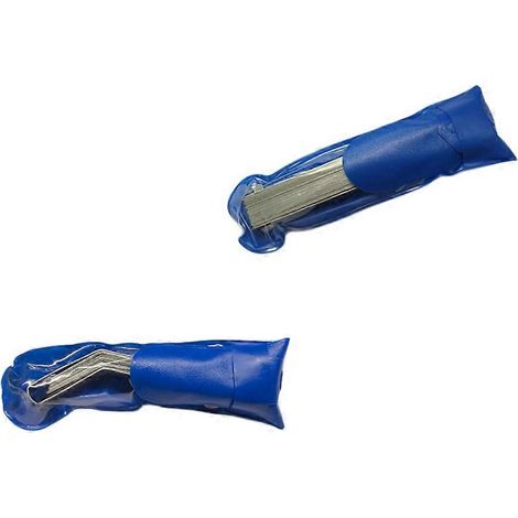 Jeu de 32 jauges d'épaisseur + jeu de 16 jauges d'épaisseur décalées, pochette de suspension bleue en acier inoxydable ( ) (1/5)