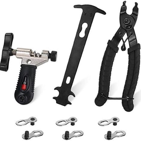 Fahrradkettenwerkzeug-Set, Fahrradreparaturwerkzeug, Kettenschneider, Kettenöffner, Kettenzange, Verschleißanzeiger-Zubehör (1/5)