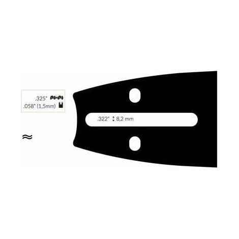Guide Chaine Tronçonneuse 45 Cm - Pas 325 - Jauge 058 - Pour Tronçonneuse - 45 Cm
