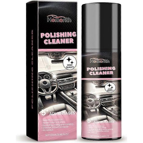 Nettoyant intérieur de voiture - 100 ml Nettoyant intérieur de voiture, produit de polissage pour l'intérieur de véhicule (1/4)