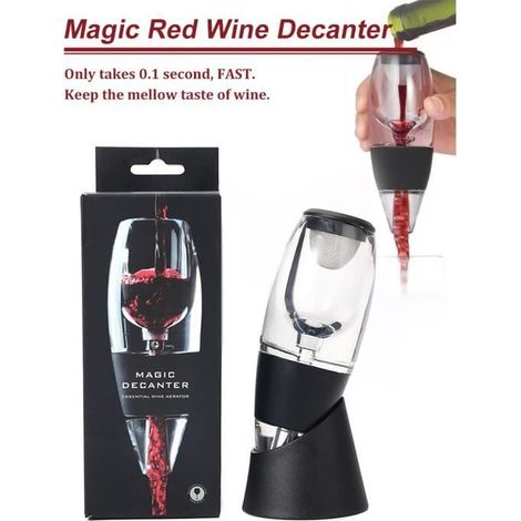 Aérateur de vin - Aérateur De Vin - Modèle avec Support - Acrylique - Design Contemporain - 3 pièces (1/4)