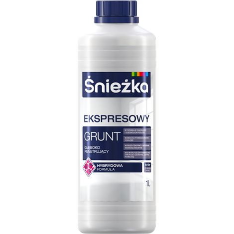 Imprimaci贸n 艢nie偶ka para paredes, de penetraci贸n profunda y secado r谩pido express, 1 litro.