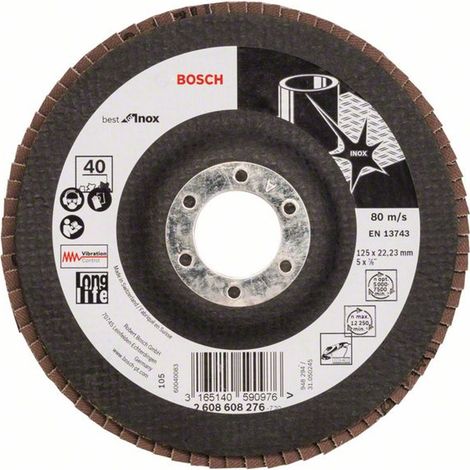Polierpad X581 Best für Inox 125 mm 2223 mm 40  BOSCH 2608608276 (1/5)