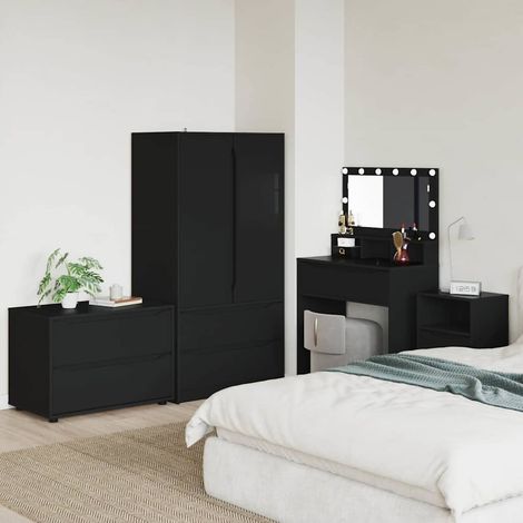 Armoire de rangement Noir 80 x 48 x 57 cm Bois d'ingénierie vidaXL (1/5)