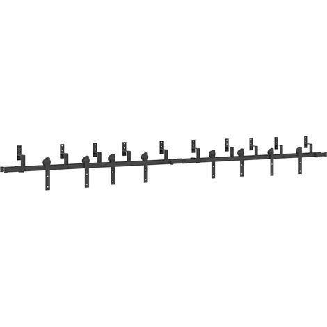 Maison Exclusive - Kit di Binari per Porte Scorrevoli 366 cm Acciaio Nero
