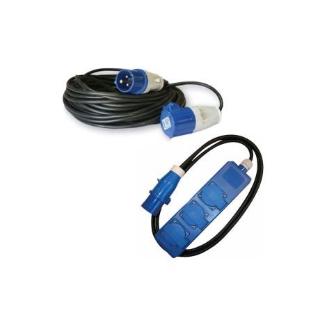 Pack HABA Rallonge multiprise 1,5m + ANTARION Rallonge Electrique 25m Prise P17 (1/4)