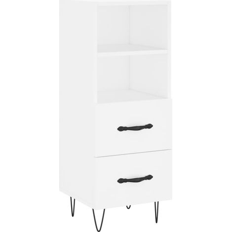 Credenza buffet cassettiera mobile contenitore organizer cucina soggiorno soggiorno 34,5 x 34 x 90 cm derivati del legno bianco 020030270