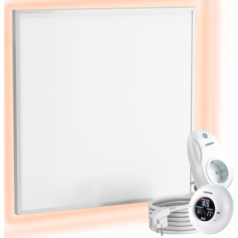 UMBRELLA® CF calefacción infrarroja de pared 60 × 60 cm 360 W con termostato inalámbrico TH20 – panel calefactor Carbon Crystal para pared, techo y techos modulares (1/5)