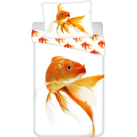 Golden Fish Kuschelige Bettwäsche Baumwolle, 140x200 cm & 70x90 cm (1/5)