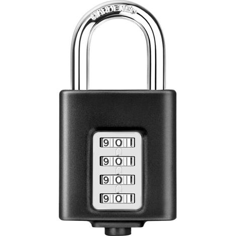 Cadenas Code Casier 4 Chiffres Exterieur Réarmable Petit Cadenas a Combinaison Robuste Antirouille étanche Mini Cadenas pour Gym,Sport,Collège Casier,Portail,Entrepôts,Clôture,Armoires (Noir) (1/5)