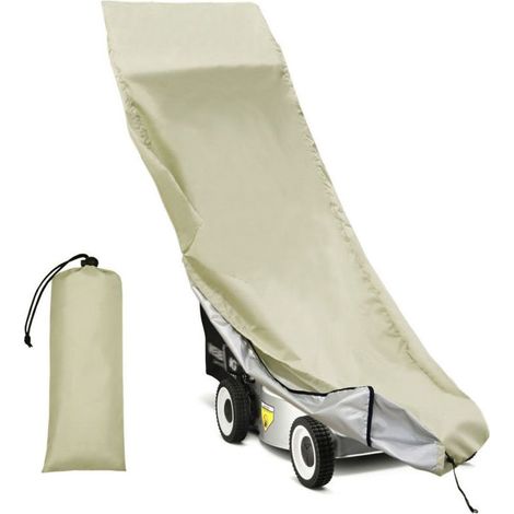 Housse de protection pour tondeuse à gazon, housse de protection robuste en tissu Oxford 600D, imperméable, anti-poussière, ajustement universel, housse de tondeuse poussée (1/5)