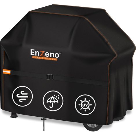 Housse de Barbecue résistante aux intempéries - Housse de Protection pour Barbecue à gaz - Imperméable à la poussière - pour Weber, Brinkmann, Char Broil - 147 x 61 x 122 cm - Noir