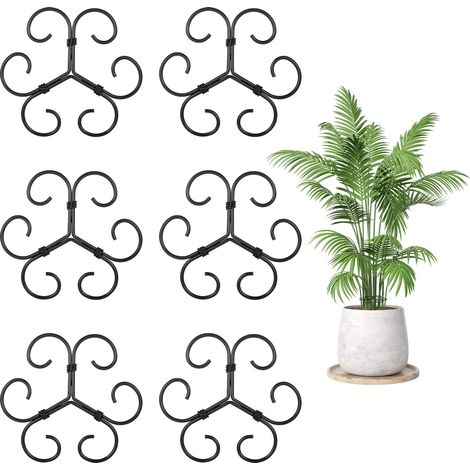 6 Pièces Tuteur Plante Métallique Tuteur Monstera Réutilisable Noir Support de Tige Stabilisation Soutien Feuilles Grimpantes d (1/4)