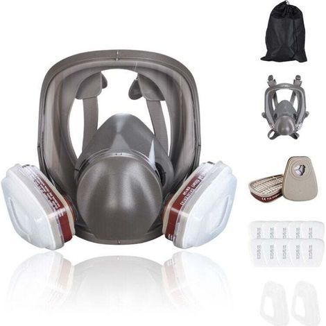 16 en 1Masque à gaz antibuée, respirateur facial intégral, respirateur de pulvérisation de peinture industrielle, filtre de travail de sécurité, protection contre le formaldéhyde (1/3)