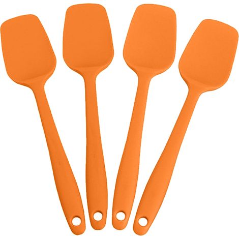 Spatule En Silicone - Résistante À La Chaleur Jusqu'à 230 °C - Design Monobloc Sans Coudure - Pour Cuisinières Antiadhésives - Lot De 3 (1/5)
