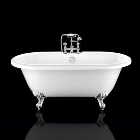 Freistehende Badewanne CHELSEA Adlerfüße CHROM 154