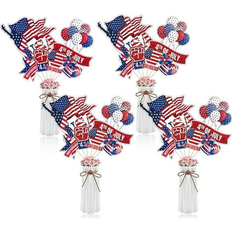 Décorations pour la fête de l'Indépendance 2023, accessoires photo en papier pour la fête du 4 juillet (1/4)