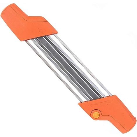 Affûteuse de chaîne de tronçonneuse 2 en 1 Easy File 3/8 "/ 4.0mm, ensemble d\'affûtage de dents rapide de pas de scie à chaîne avec poignées, convient à toutes les marques Chiansaw 3/8" Pitch Chian (1/5)