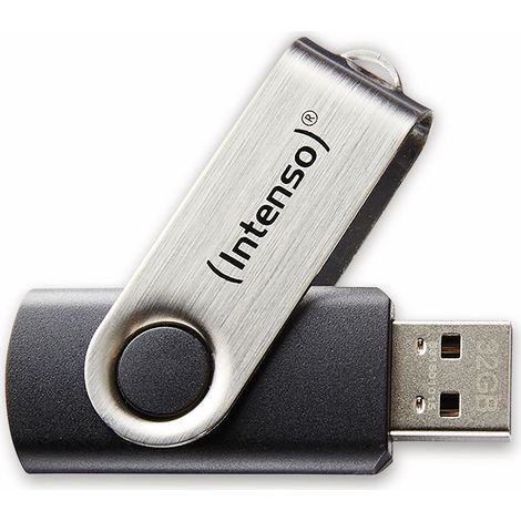 Intenso Basic Line USB-Stick 16 GB USB Typ-A 2.0 Schwarz, Silber (1/3)