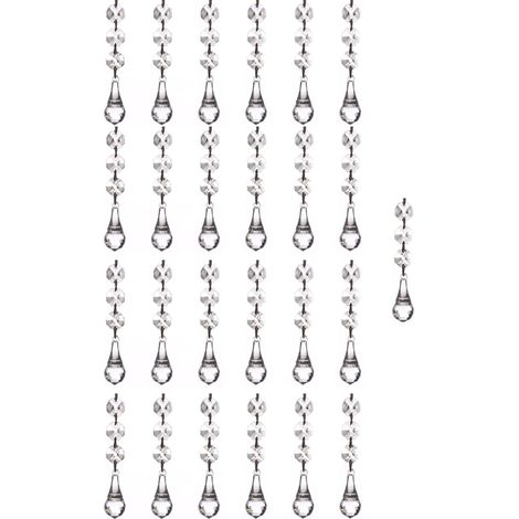 Lot de 25 Pendentifs Cristal - Pour Lustre Attrape-Soleil et Attrape-Rêves - Décoration Maison Jardin - Kit Montage DIY (1/5)