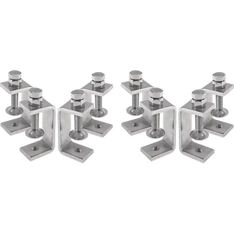 Pinces en Acier Inoxydable 304 Robustes, Petites Pinces en Métal avec Vis, Pinces Ouvertes à Large Mâchoire 65 mm (8 Pièces) (1/5)