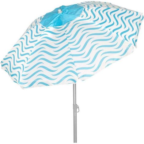Aktive Ombrello da spiaggia anti-vento blu 220 cm
