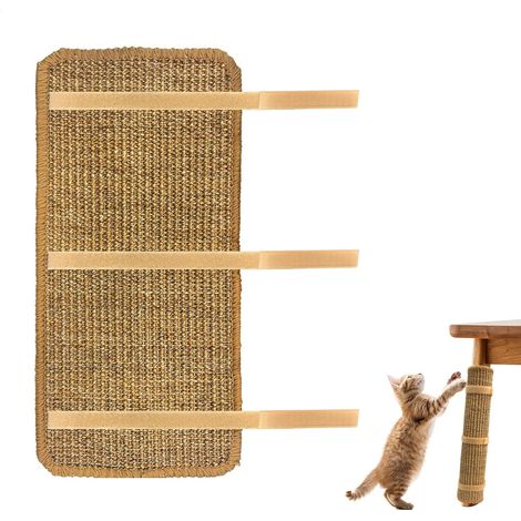 Rascador de sisal de 20 x 45 cm para patas de mesas y sofás, resistente a la abrasión. (1/4)
