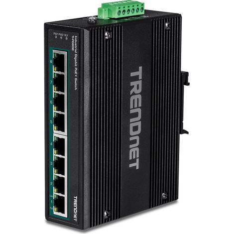 Trendnet TI-PG80B switch di rete Gigabit Ethernet (10/100/1000) Supporto Power over Ethernet (PoE) Nero
