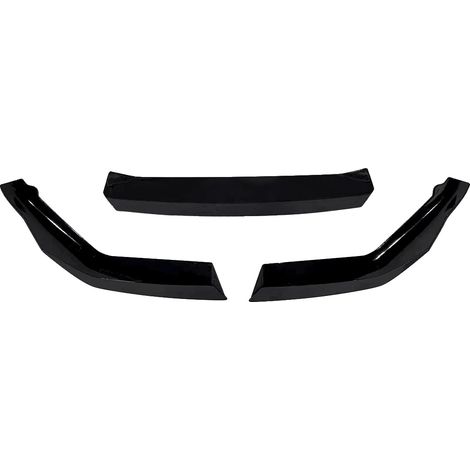 Spoiler delantero para parachoques, apto para sedanes de lujo de alto rendimiento, mejora la aerodinámica, negro brillante. (1/2)