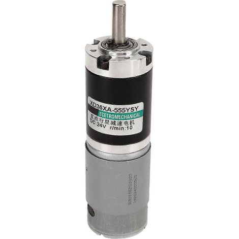 24V 15W Gleichstrom-Getriebemotor, hochdrehmomentstarkes Kupfer, leiser Mini-Elektromotor, schwarz/silber, 10 U/min (1/5)