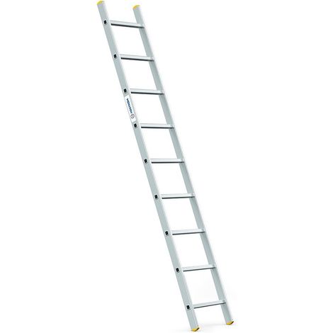 Echelle simple StablePro 9 marches en aluminium, légère et durable, hauteur de travail maximale 3,47m, garantie 5 ans, charge maximale 150kg, Hostrom