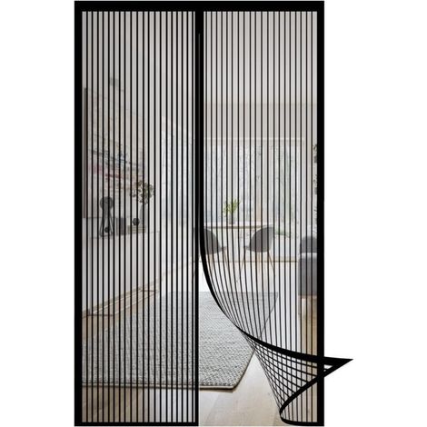Mosquito Net Door, 120 x 210 cm, Anti-Insect, Durable, Tear-Resistant, for Kitchen, Bedroom, Air-Conditioned Room, Black (1/5)