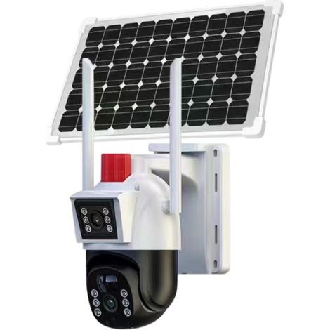Caméra de Surveillance Solaire IP 4G Double Objectif avec Batterie