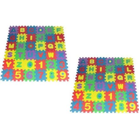 Tapis de sol en mousse coloré pour bébé, 72 pièces, Puzzle d'apprentissage, exercice (1/4)