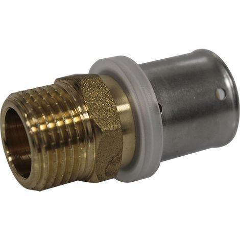 Raccord multicouche à sertir droit mâle (15/21) 1/2" - Ø20x2,0 - MULTIPEX (1/3)