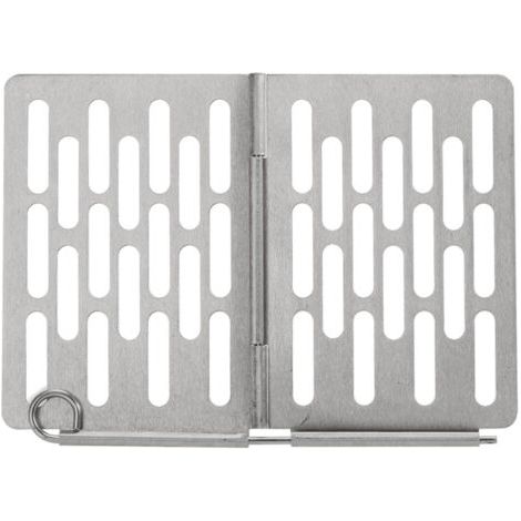 Plaque de barbecue pliante de camping extérieur en acier inoxydable, gril de barbecue portable, 22,5 16cm (1/5)