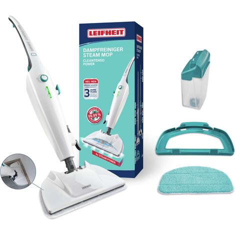 Leifheit – Balai vapeur CleanTenso Power – Nettoyeur vapeur 680ml – 6 buses Power Steam – Élimine 99,99% virus et bactéries (1/10)