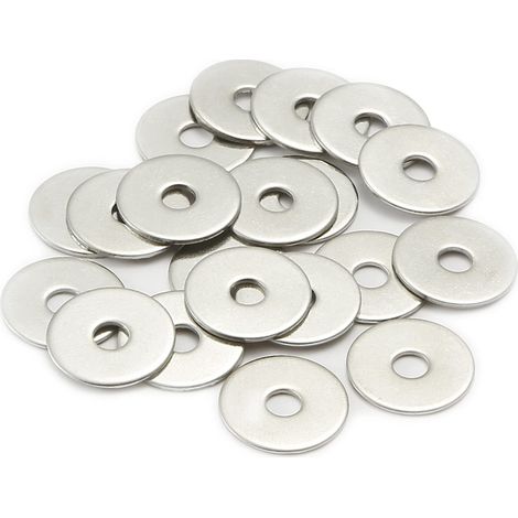 Rondelle M8 - Acier Inoxydable - Diamètre Extérieur 25 mm - Épaisseur 1,5 mm - Pour Vis et Boulons - Lot de 21 (1/5)