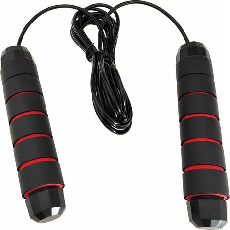 Verstellbares und leichtes 2,8 m Springseil – Schaumstoffgriff, Stahlkugellager – Für Fitness, Fitnessstudio, Boxen, Cardiotraining und andere Sportarten