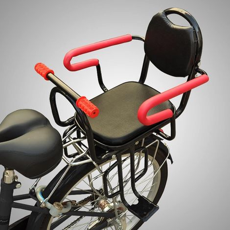 Bicycle Child Seat Rear With Handrail, Stable And Safe Bicycle Rear Mounted Children Seat Hold Up To 100 Lbs/45 Kg (1/5)
