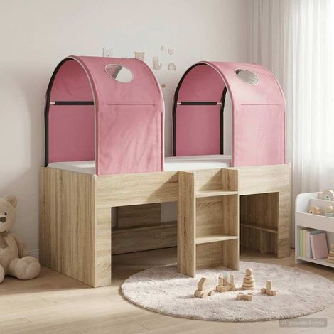 Cama con Túnel 3 uds. Sonoma y Rosa Madera de ingeniería (1/5)