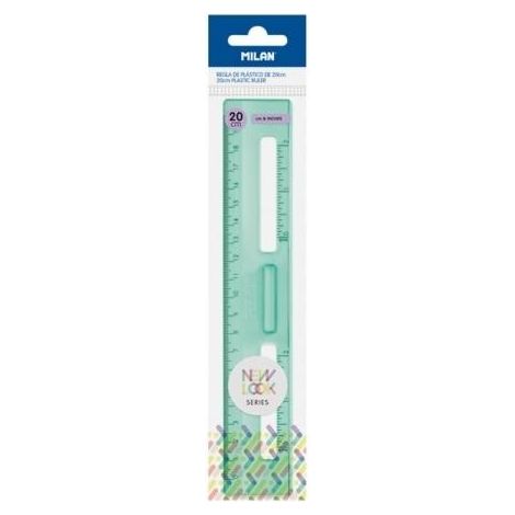 MILAN New Look 20cm Lineal - grün, transparent, cm/inch Skala