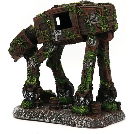 Accesorio de decoración para acuario con forma de castillo de perro robot: decoración de fondo para acuario de moda. (1/5)