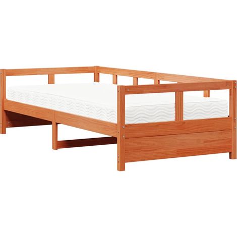 Maison Exclusive - Tagesbett mit Matratze Wachsbraun 90x200 cm Ma