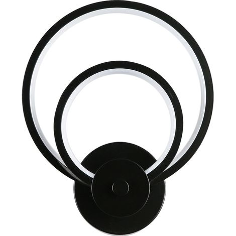 Applique murale intérieure led, 20w lampe murale moderne ronde, 3000k lumière chaude (1/5)
